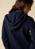 Sonya Hopkins 100% pure cashmere women's hoody in dark navy