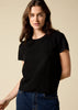 Sonya Hopkins pure cashmere shrunken tiny t in black