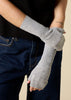 Sonya Hopkins pure cashmere fingerless gloves in pale marle grey