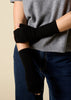 Sonya hopkins pure cashmere fingerless gloves in black