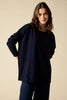 Sonya Hopkins 100% pure cashmere oversized knit in dark ink navy