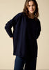 Sonya Hopkins 100% pure cashmere oversized knit in dark ink navy
