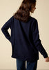 Sonya Hopkins 100% pure cashmere oversized knit in dark ink navy