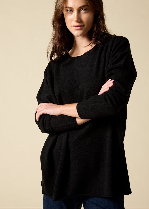 Sonya Hopkins 100% pure cashmere oversized knit in black