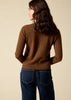 Sonya Hopkins pure cashmere crew cardigan in cinnamon