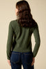 Sonya Hopkins 100% pure cashmere crew cardigan in hunter green