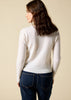 Sonya Hopkins 100% cashmere v neck cardigan in winter white