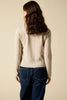 Sonya Hopkins 100% pure cashmere crew cardigan in pale marle beige