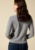 Sonya Hopkins 100% pure cashmere crew cardigan in marle grey