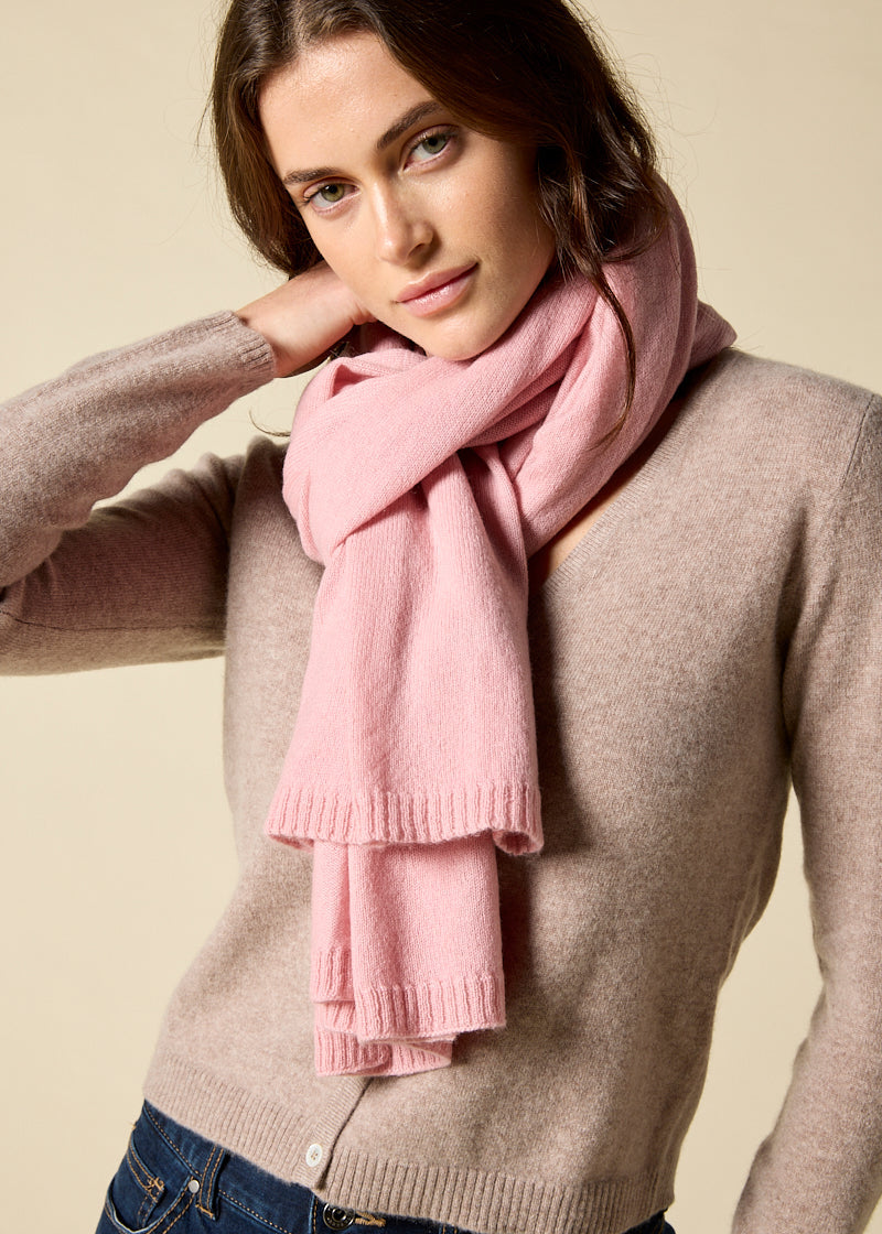 Sonya Hopkins 100% pure cashmere v cardigan in marle beige