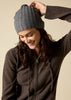 Sonya Hopkins Cashmere Alex Rib Beanie in Charcoal Marle Grey
