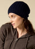 Sonya Hopkins 100% pure cashmere rib beanie in ink
