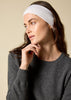 Sonya Hopkins 100% pure cashmere headband in winter white