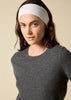 Sonya Hopkins 100% pure cashmere headband in winter white