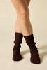 Sonya Hopkins 100% pure cashmere fine rib socks in mocha