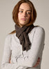 Sonya Hopkins 100% pure cashmere featherlight scarf in marle brown