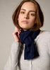 Sonya Hopkins 100% pure cashmere featherlight cashmere scarf in navy blue