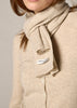 Sonya Hopkins 100% pure cashmere scarf in pale marle beige