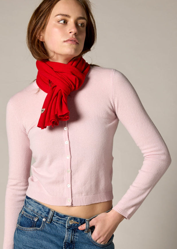 Sonya Hopkins 100% pure cashmere scarf in red
