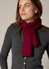 Sonya Hopkins 100% pure cashmere rib scarf in burgundy