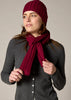 Sonya Hopkins pure cashmere rib beanie in burgundy
