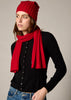 Sonya Hopkins pure cashmere rib beanie in true red