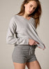 Sonya Hopkins 100% pure cashmere lounge shorts in charcoal