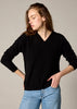 Sonya Hopkins 100% cashmere v neck in black