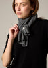 sonya hopkins 100% pure cashmere scarf in charcoal grey