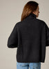 Sonya Hopkins 100% cashmere oversized knit turtleneck in dark charcoal grey