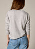 Sonya Hopkins 100% pure cashmere v neck in pale marle grey