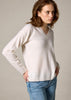Sonya Hopkins 100% cashmere v neck in winter white