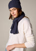 Sonya Hopkins pure cashmere rib beanie in ocean blue