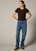 Sonya Hopkins 100% cashmere tiny t-shirt in dark marle brown