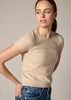 Sonya Hopkins 100% cashmere tiny t in pale marle beige