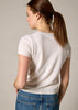 Sonya Hopkins 100% cashmere tiny t-shirt in winter white
