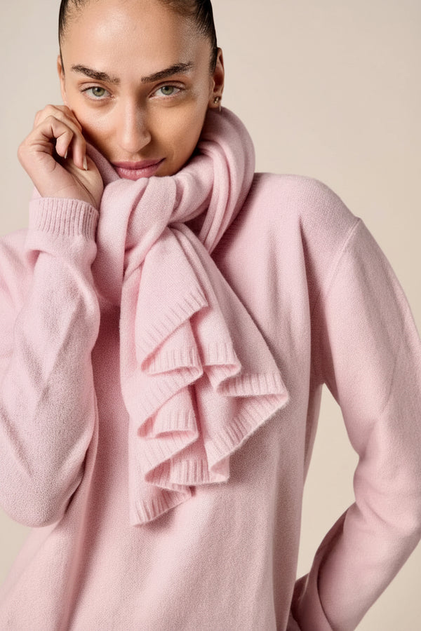 Sonya Hopkins 100% pure cashmere scarf in pretty pink
