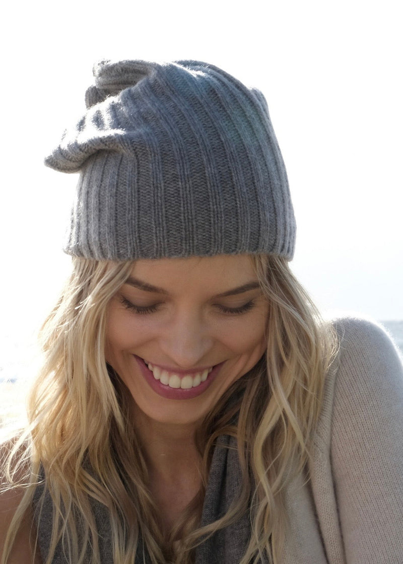 Sonya Hopkins Pure Cashmere Rib Beanie in Bison
