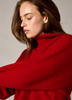 Sonya Hopkins 100% cashmere oversized knit turtleneck in garnet red