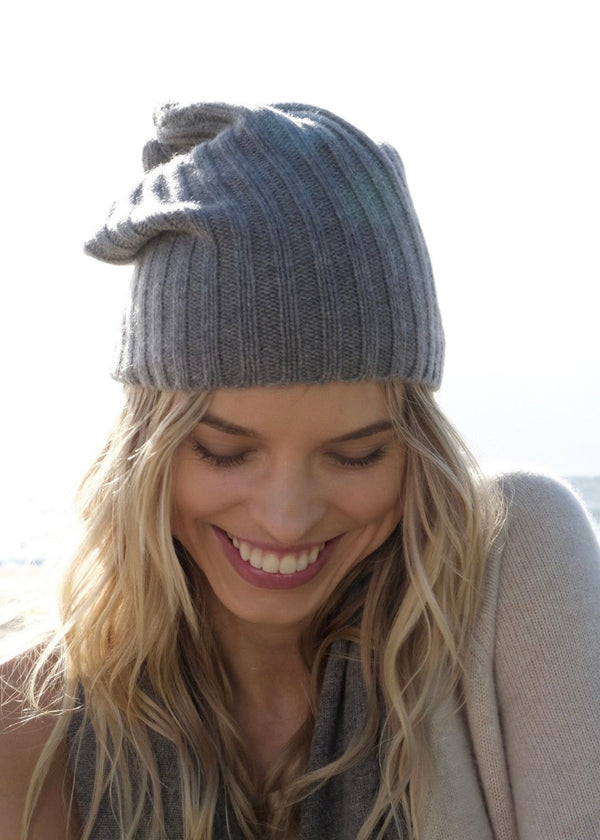 Cashmere Rib Scarf in Bison (low stock) - sonyahopkins.com