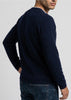 Pure cashmere mens crew neck knit in ink