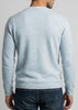 pure cashmere mens crew neck in pale marle blue