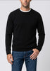 Sonya Hopkins Sydney pure cashmere mens crew neck knit in black
