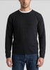 Sonya Hopkins Sydney pure cashmere mens crew neck knit in dark charcoal grey