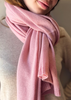 Sonya Hopkins 100% cashmere scarf in rose pink