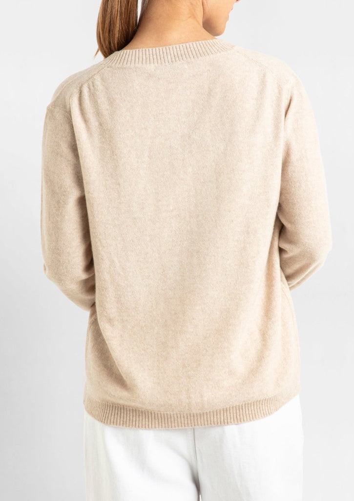 Cashmere Edie V in Pale Marle Beige - Sonya Hopkins Sydney