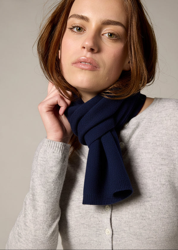 Sonya Hopkins 100% pure cashmere featherlight cashmere scarf in ink