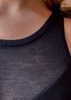 Sonya Hopkins Sydney 100% cashmere sheer tank top in black