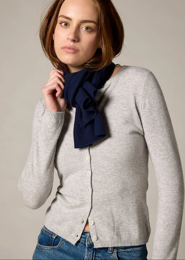 Sonya Hopkins 100% pure cashmere featherlight cashmere scarf in ink