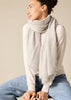 100% Pure Cashmere scarf in pale marle grey - sonyahopkinscom